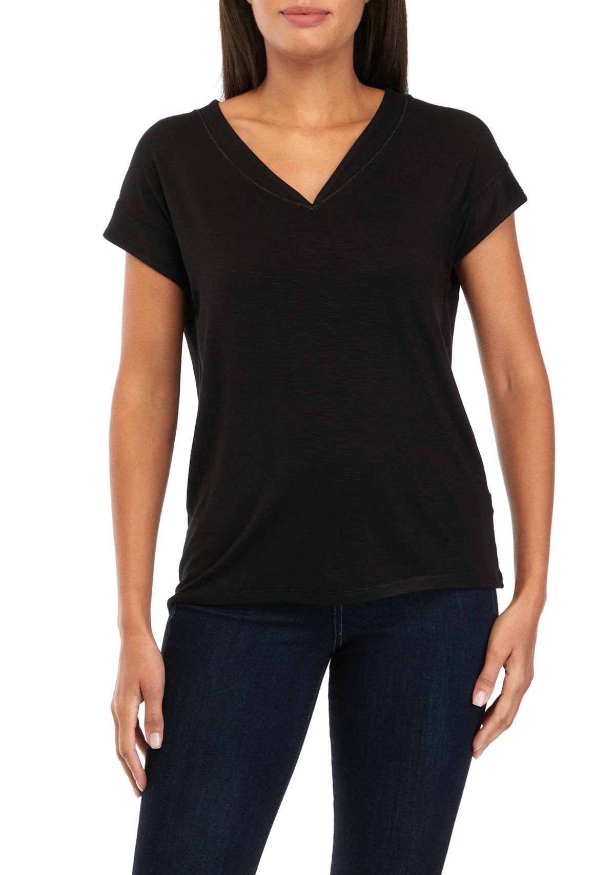 Womens Solid Knit Top