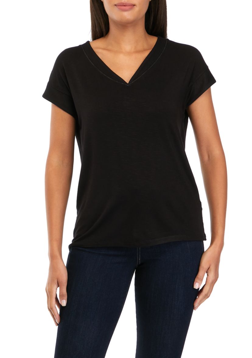 Womens Solid Knit Top