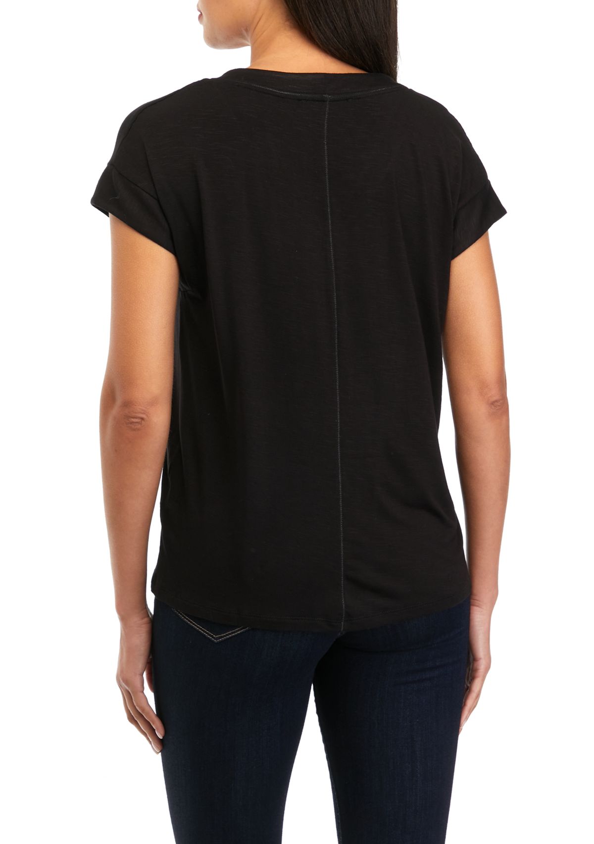 Womens Solid Knit Top