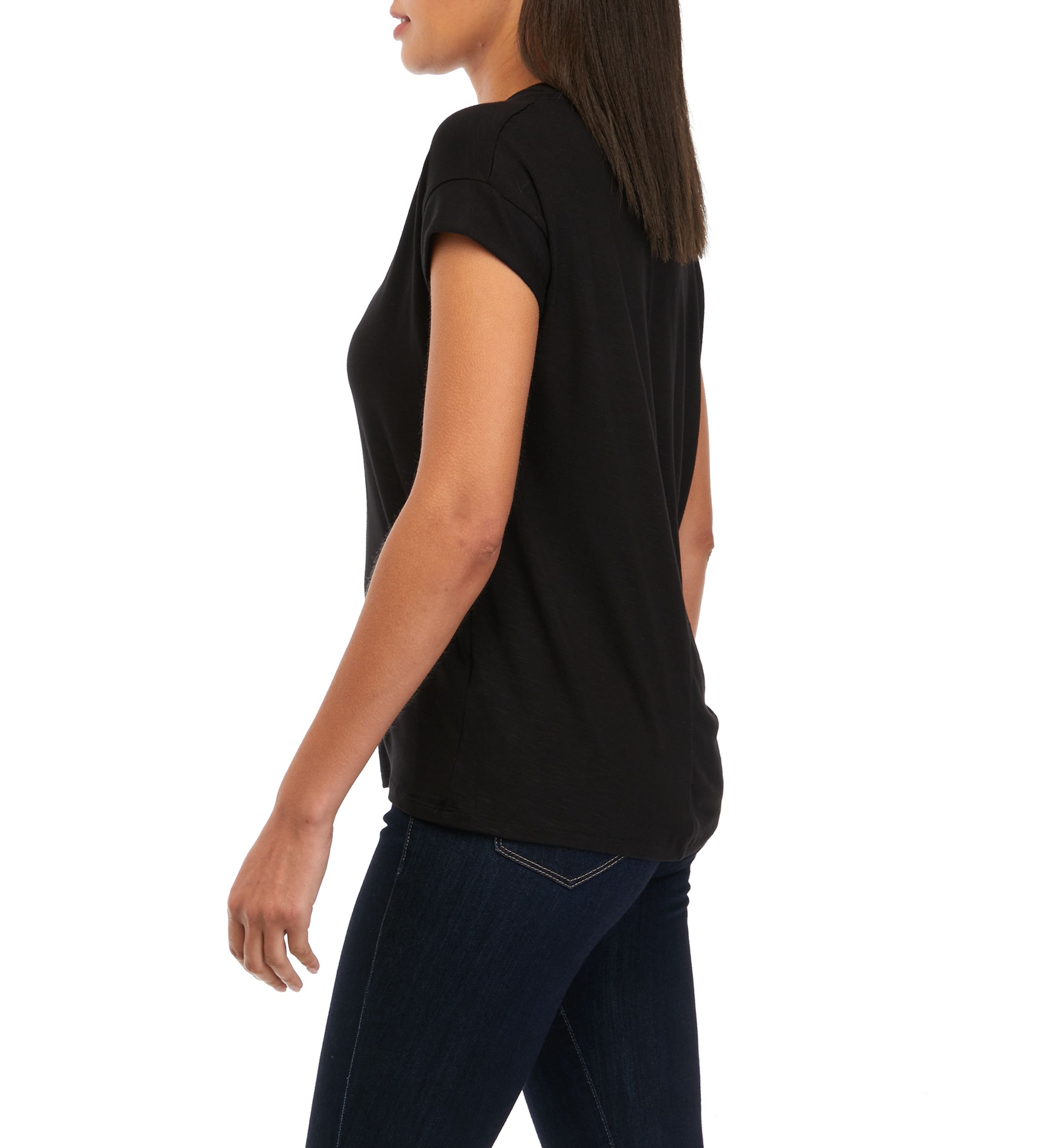 Womens Solid Knit Top
