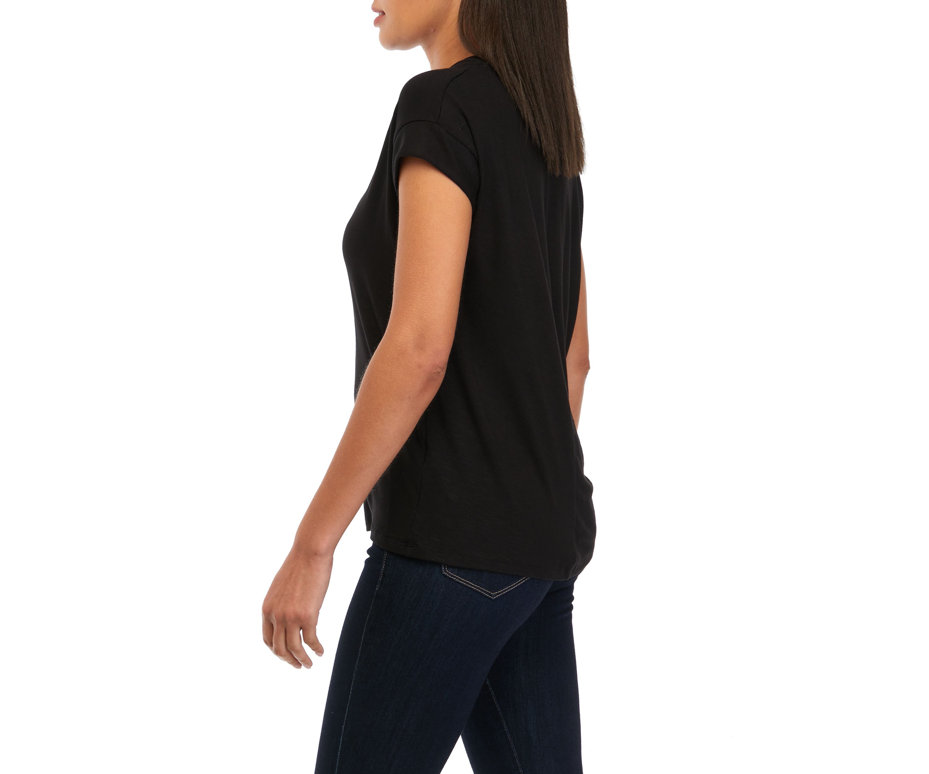Womens Solid Knit Top