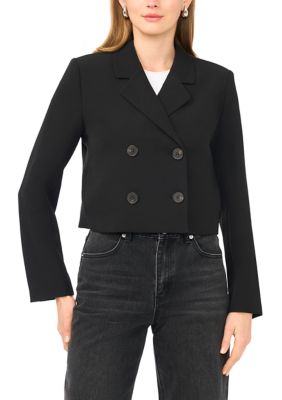 1.State Women's Parker Cropped Blazer, Black, 6