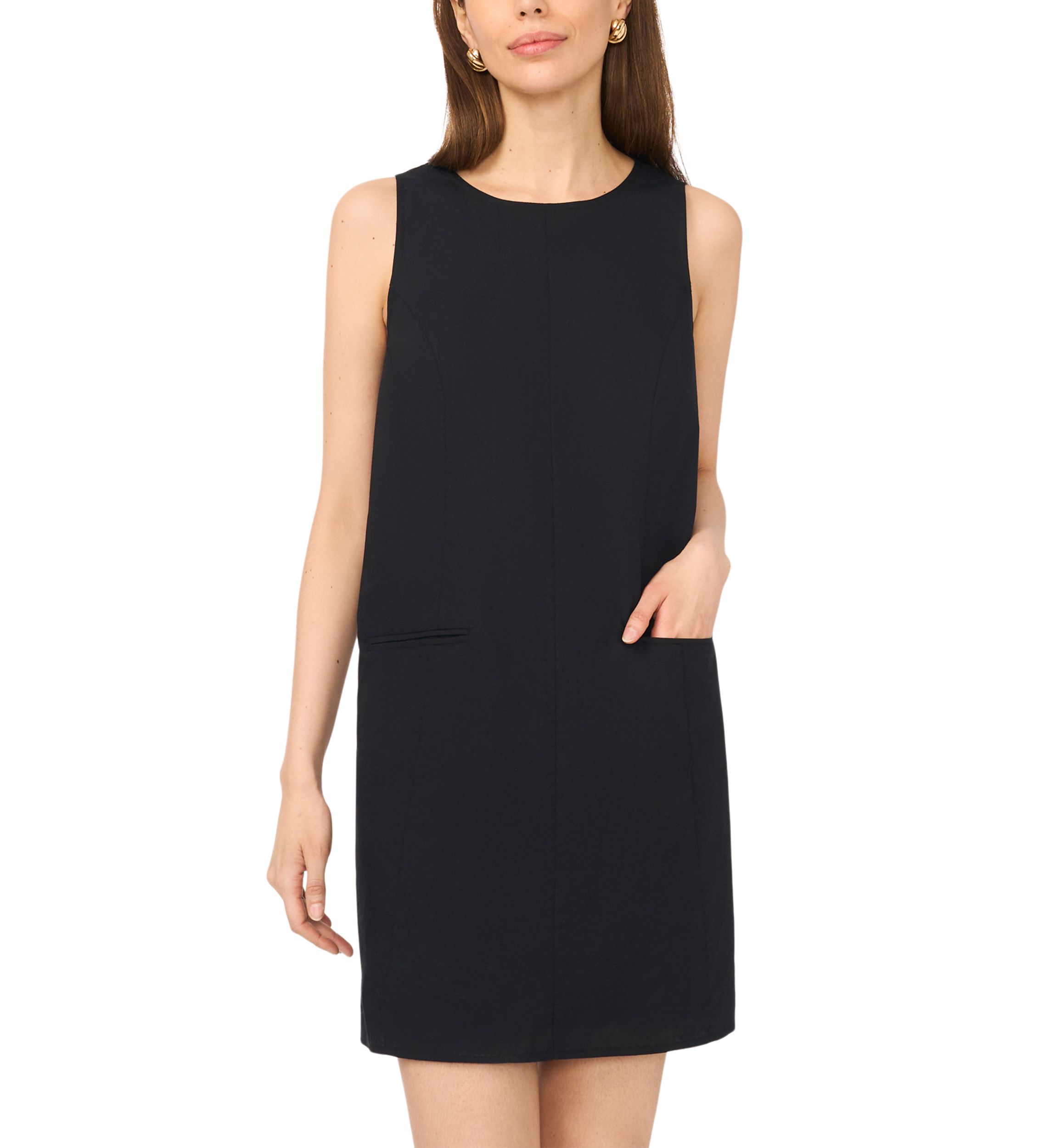 v neck flowy maxi dress Tevianne Sleeveless Shift Dress in Satin Fabric – Paperdolls