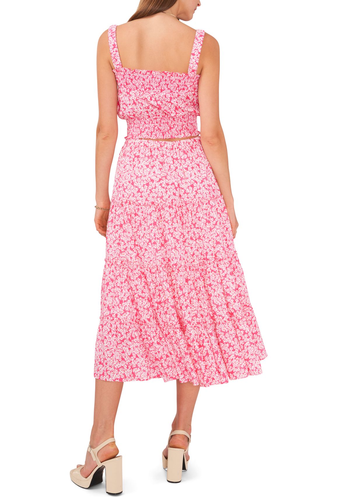 Womens Smocked Band Crop Top