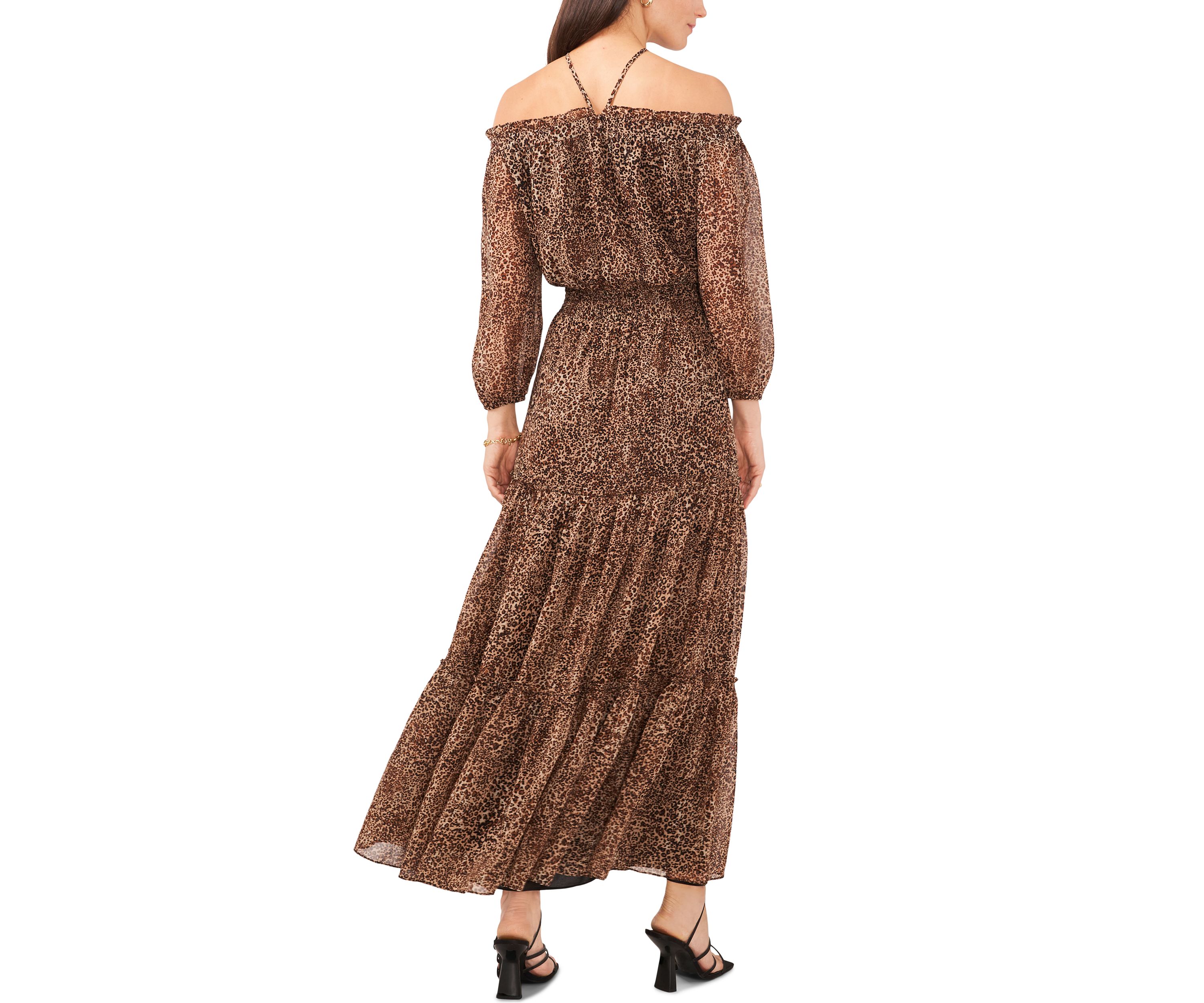 Womens Halter Maxi Dress with Smocked Waist