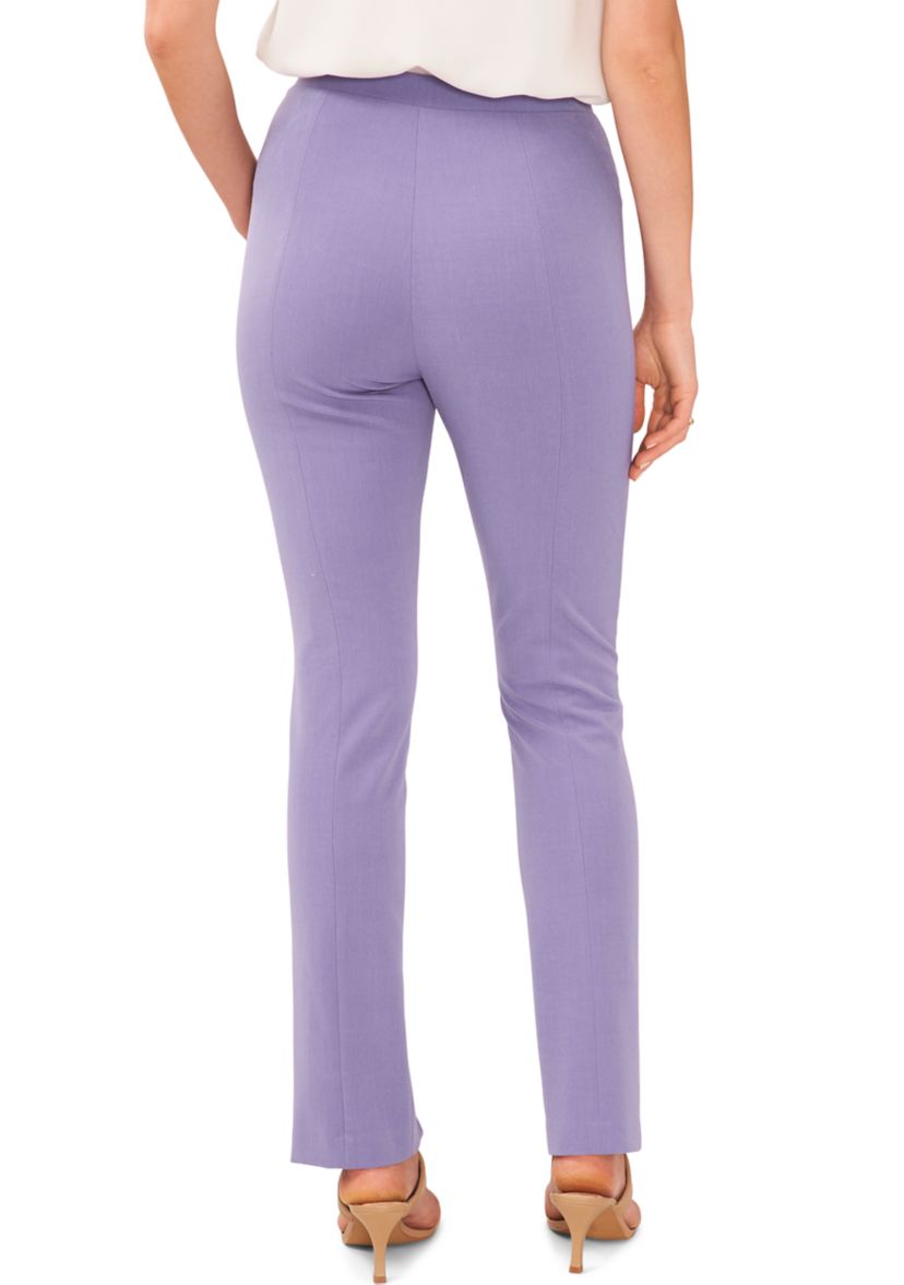 Womens Straight Leg Pants with Split Hem