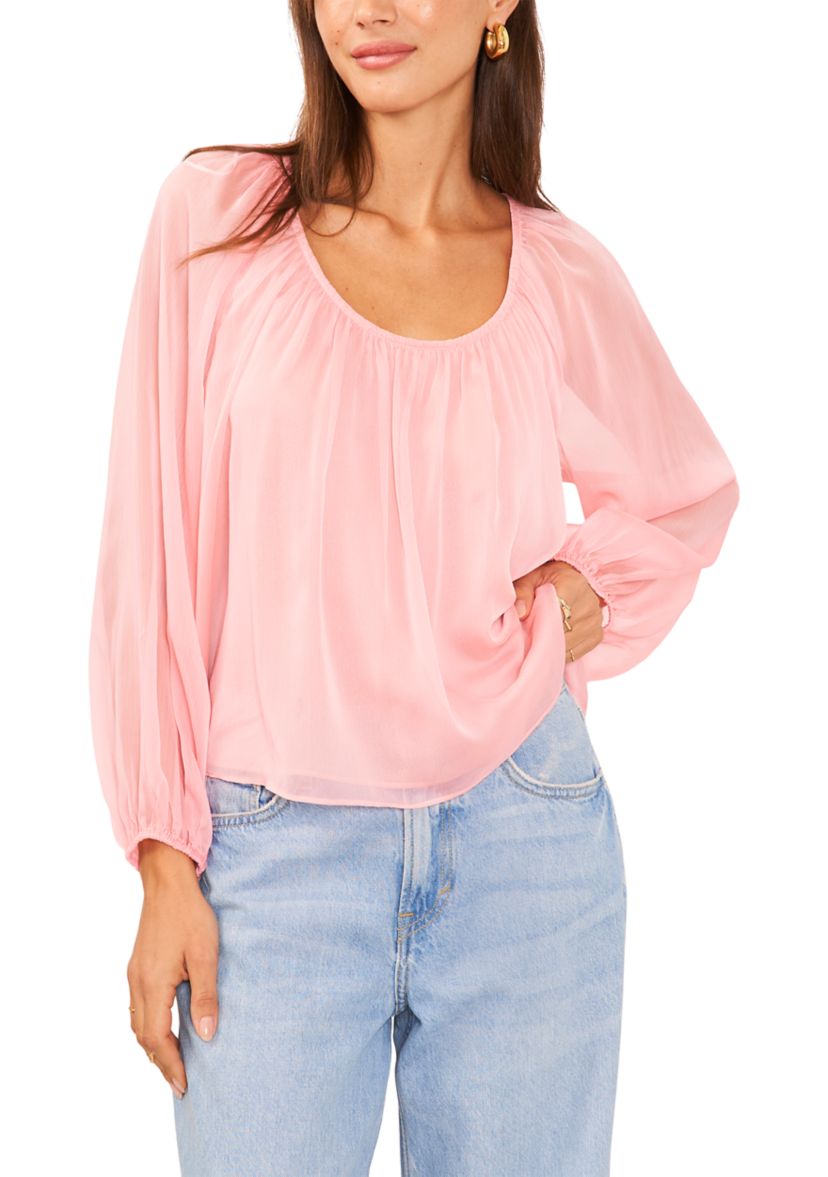 Womens Blouson Sleeve Blouse