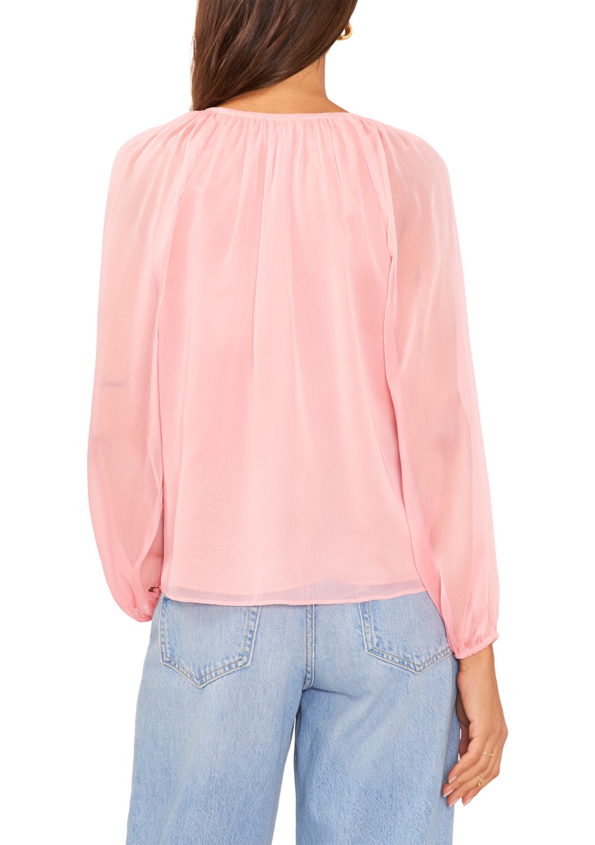 Womens Blouson Sleeve Blouse