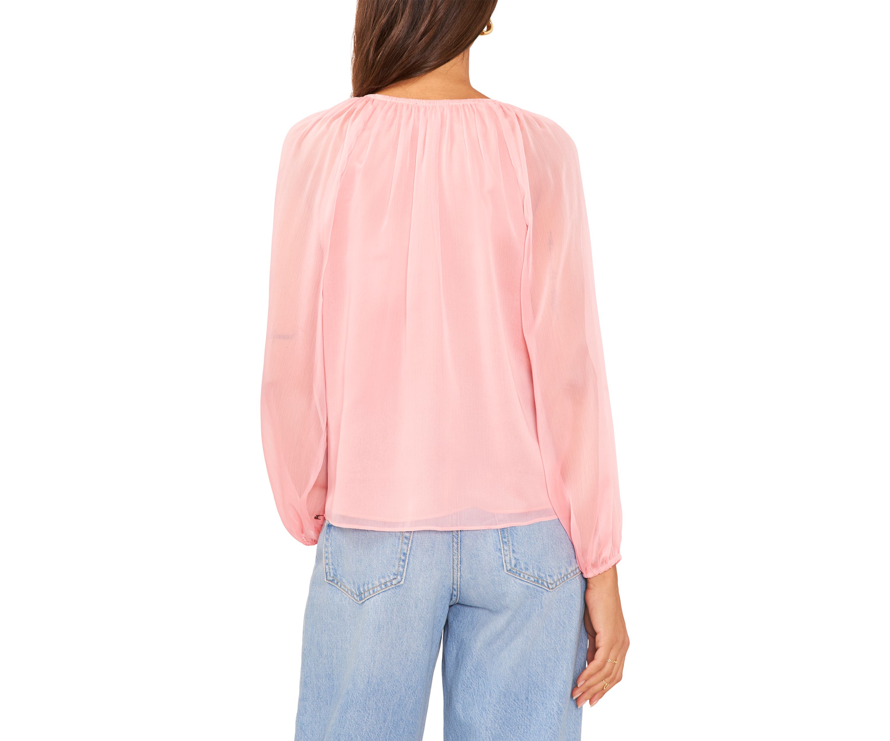 Womens Blouson Sleeve Blouse