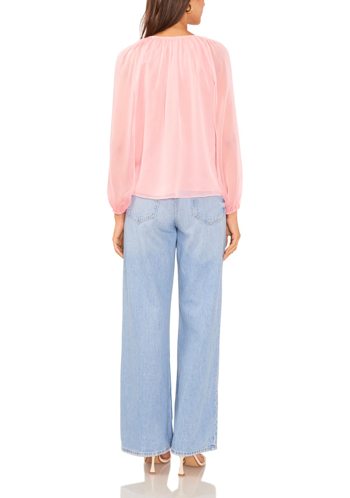 Womens Blouson Sleeve Blouse