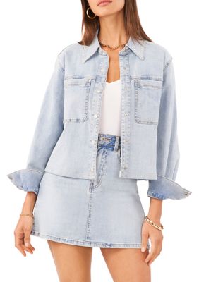 Women's Cropped Big Front Pockets Jacket