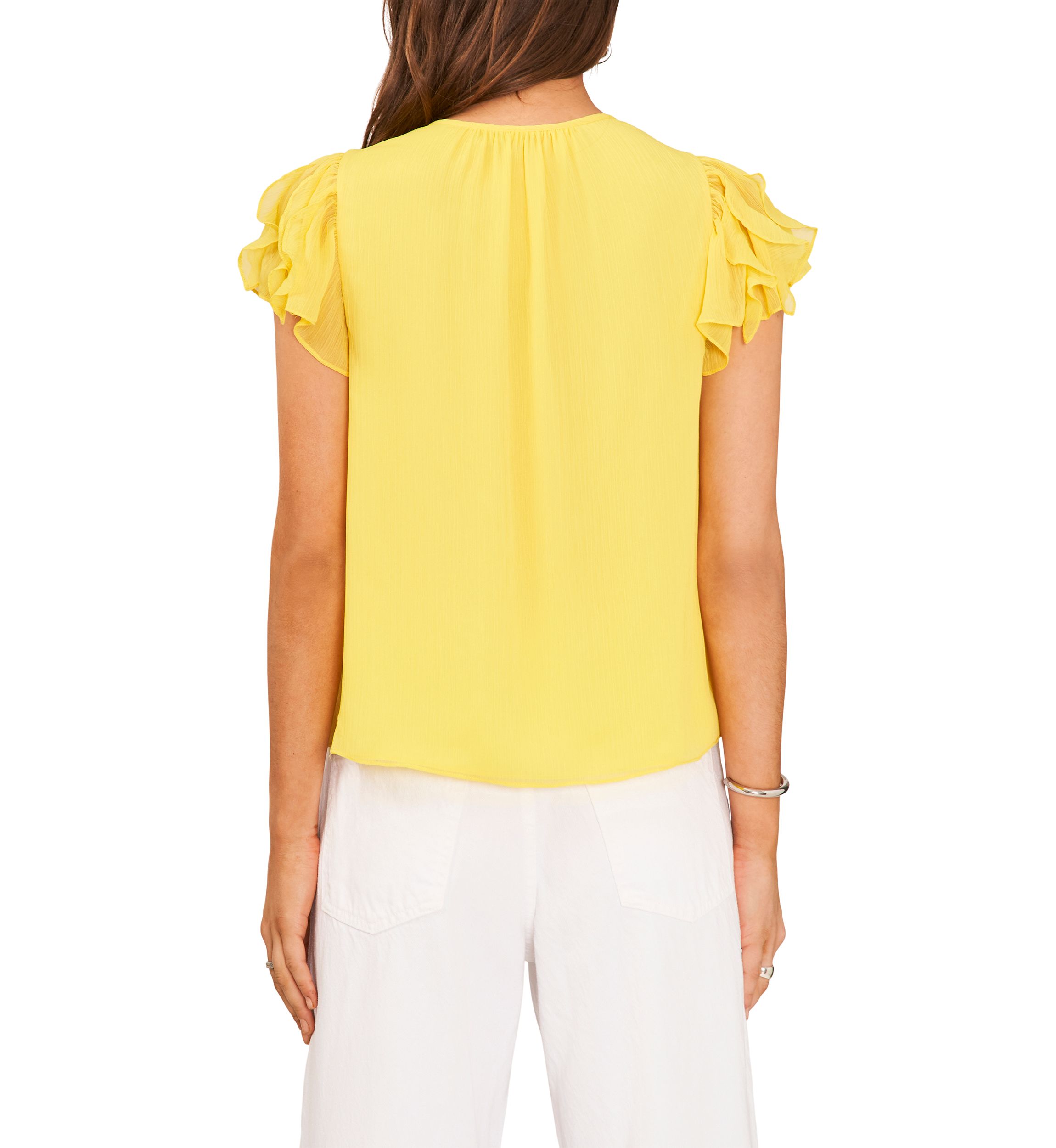 Womens Cascading Ruffle Shirt