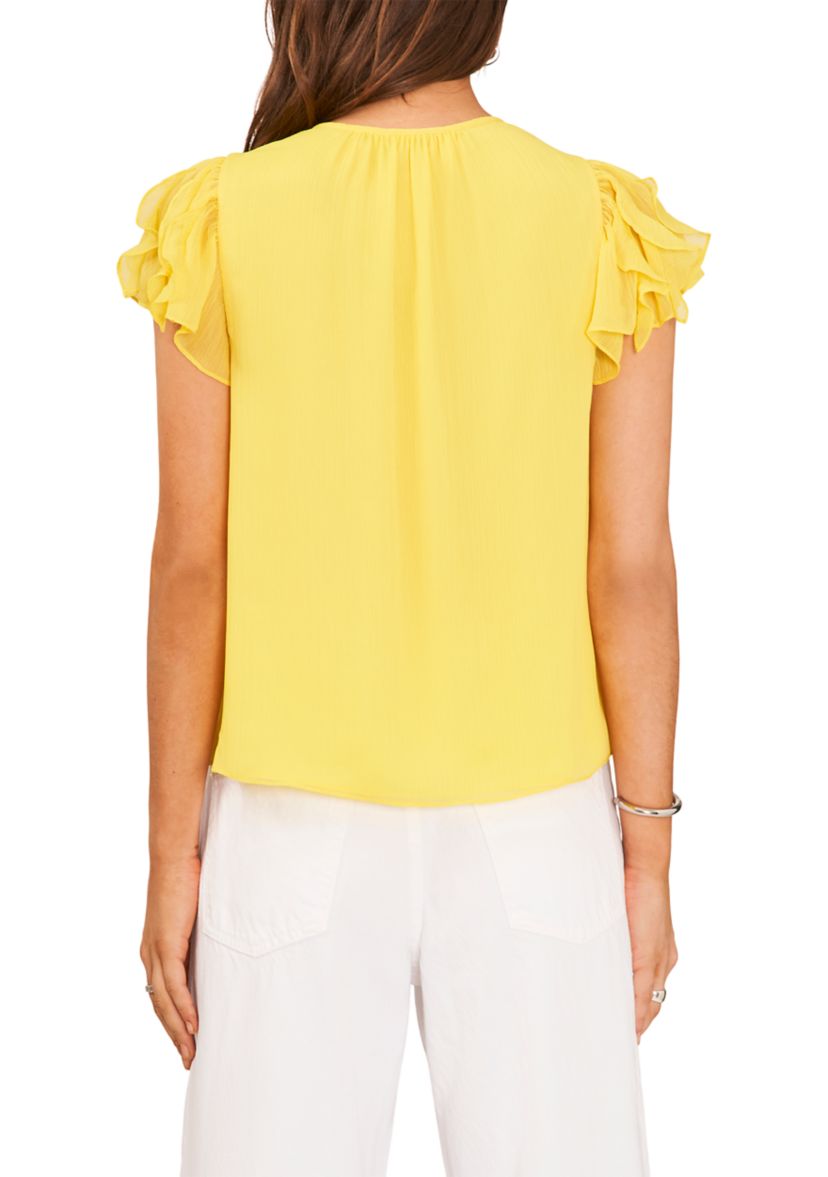Womens Cascading Ruffle Shirt