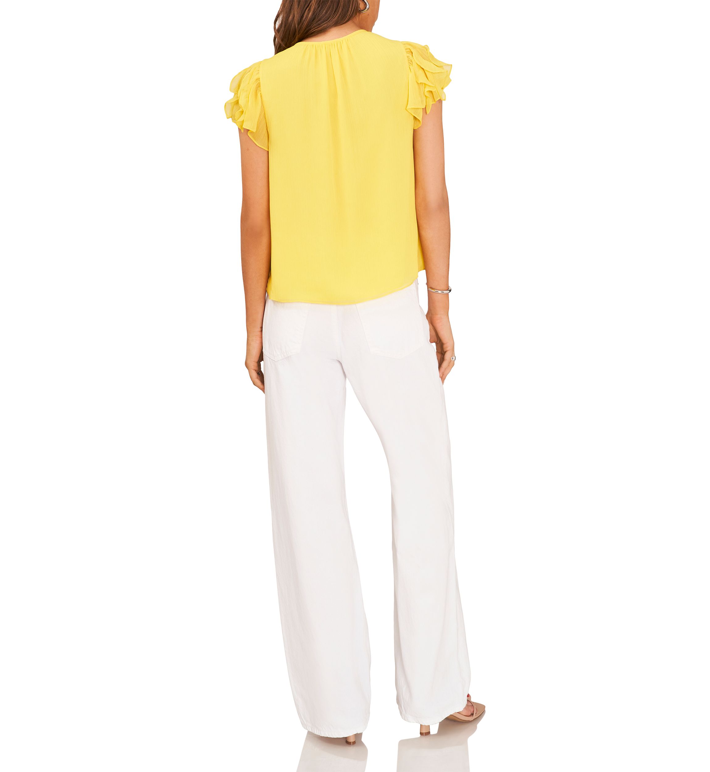 Womens Cascading Ruffle Shirt