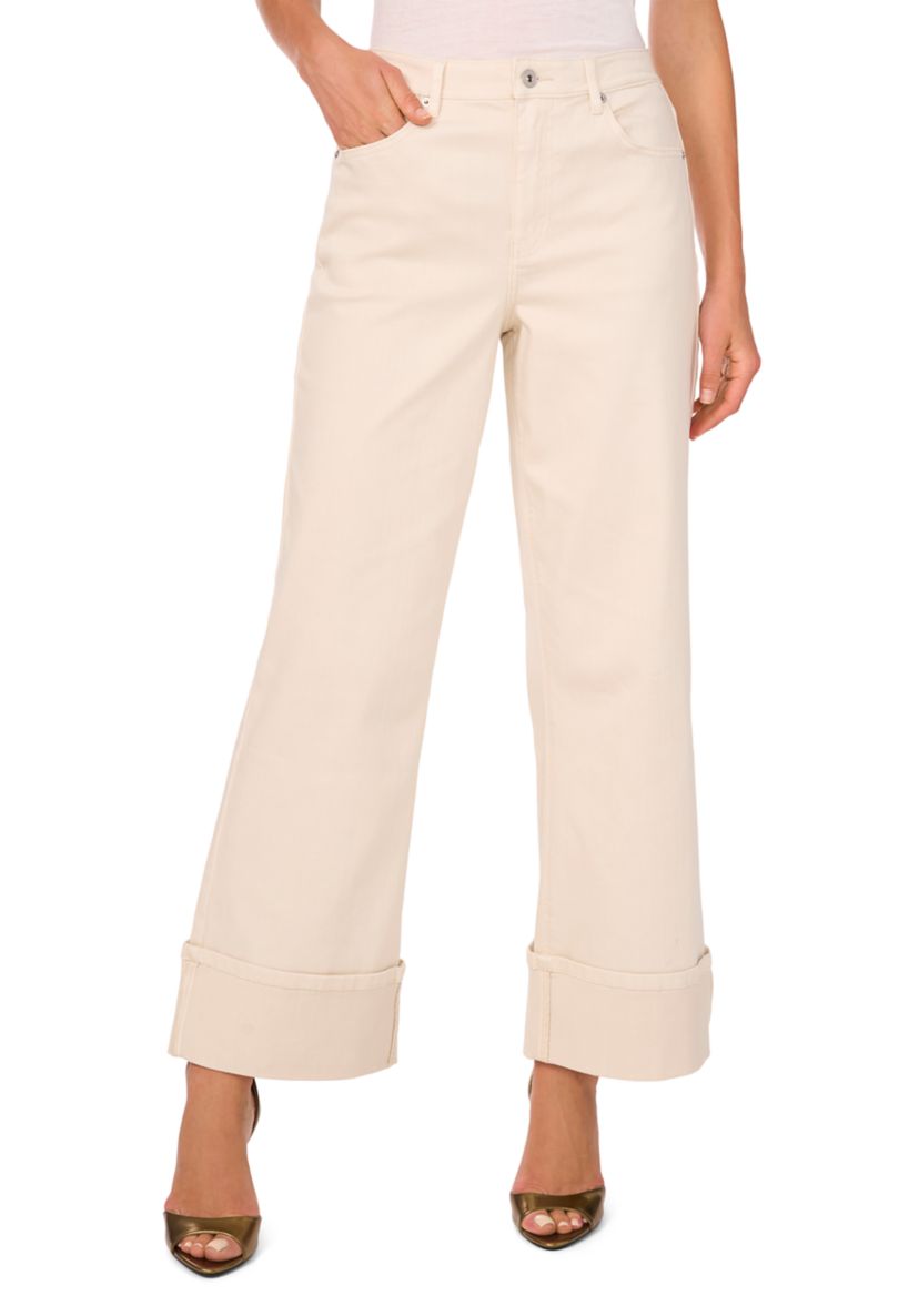 Womens Denim Roll Up Cuff Jeans