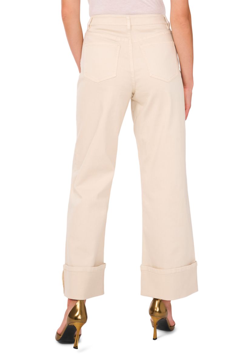 Womens Denim Roll Up Cuff Jeans