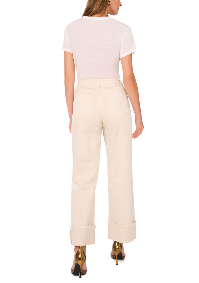 Womens Denim Roll Up Cuff Jeans