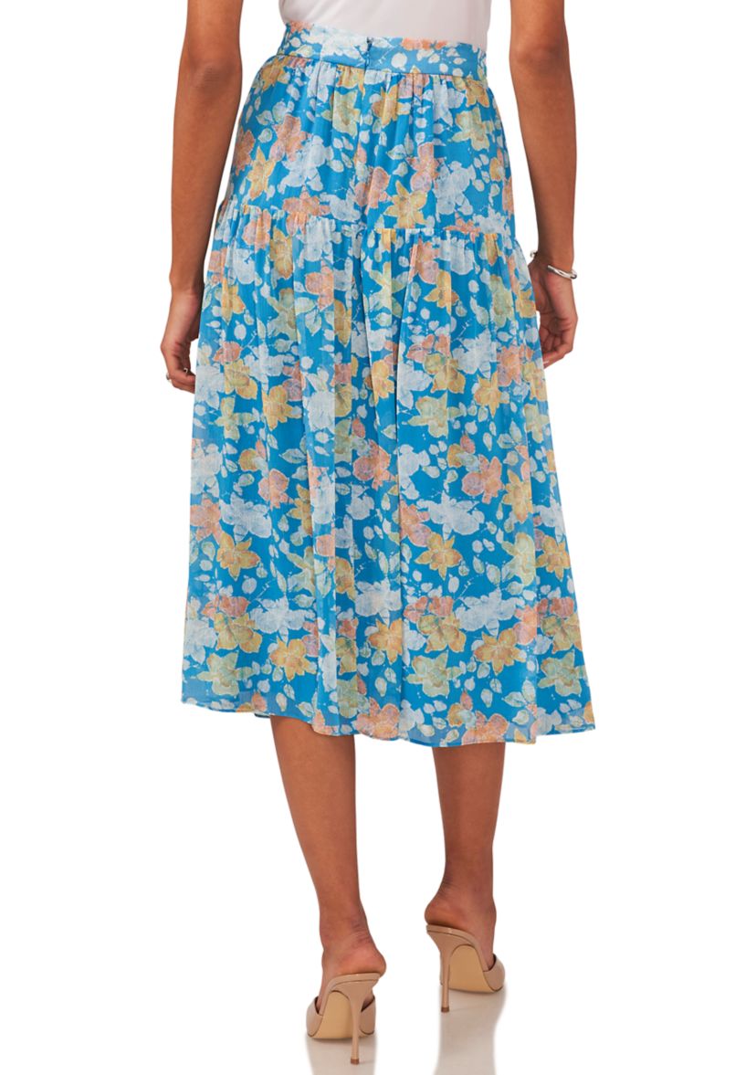 Womens Midi Skirt with Yoke Seam