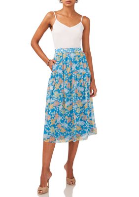 Women's Midi Skirt with Yoke Seam