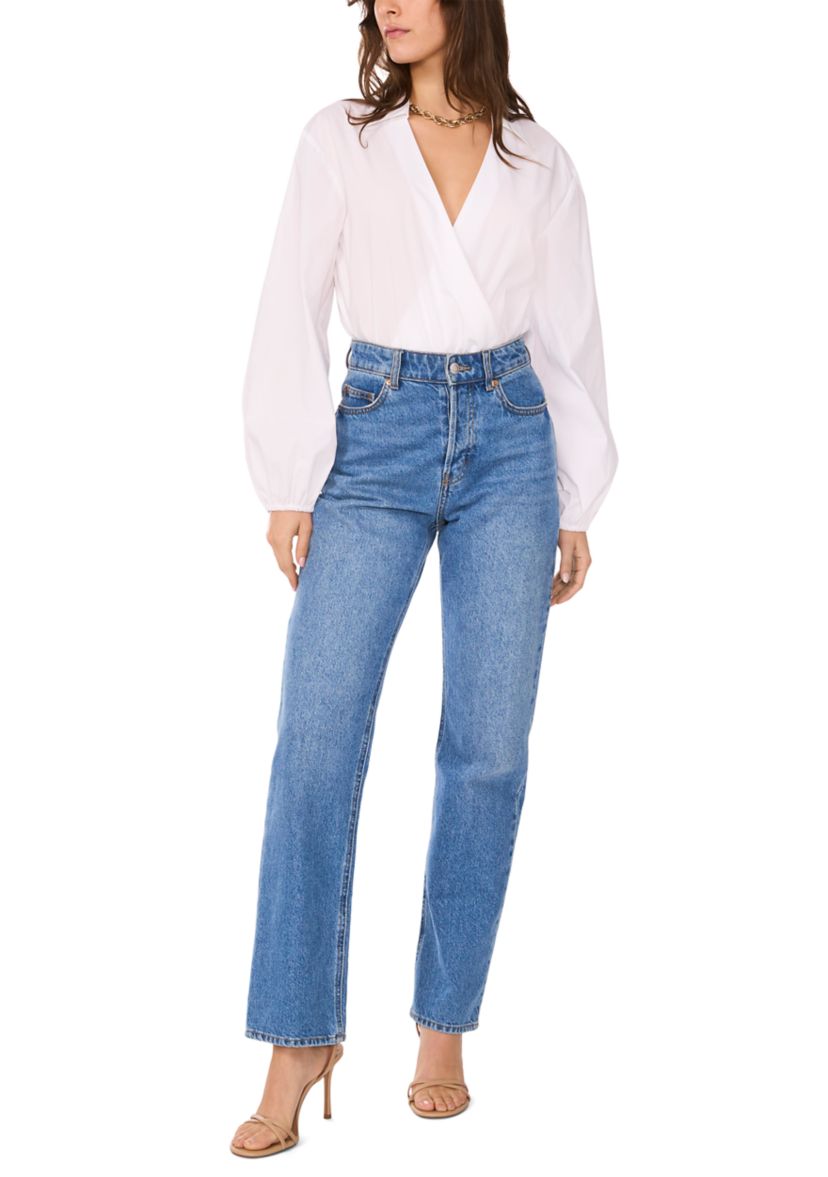 Womens Wrap Blouse Bodysuit