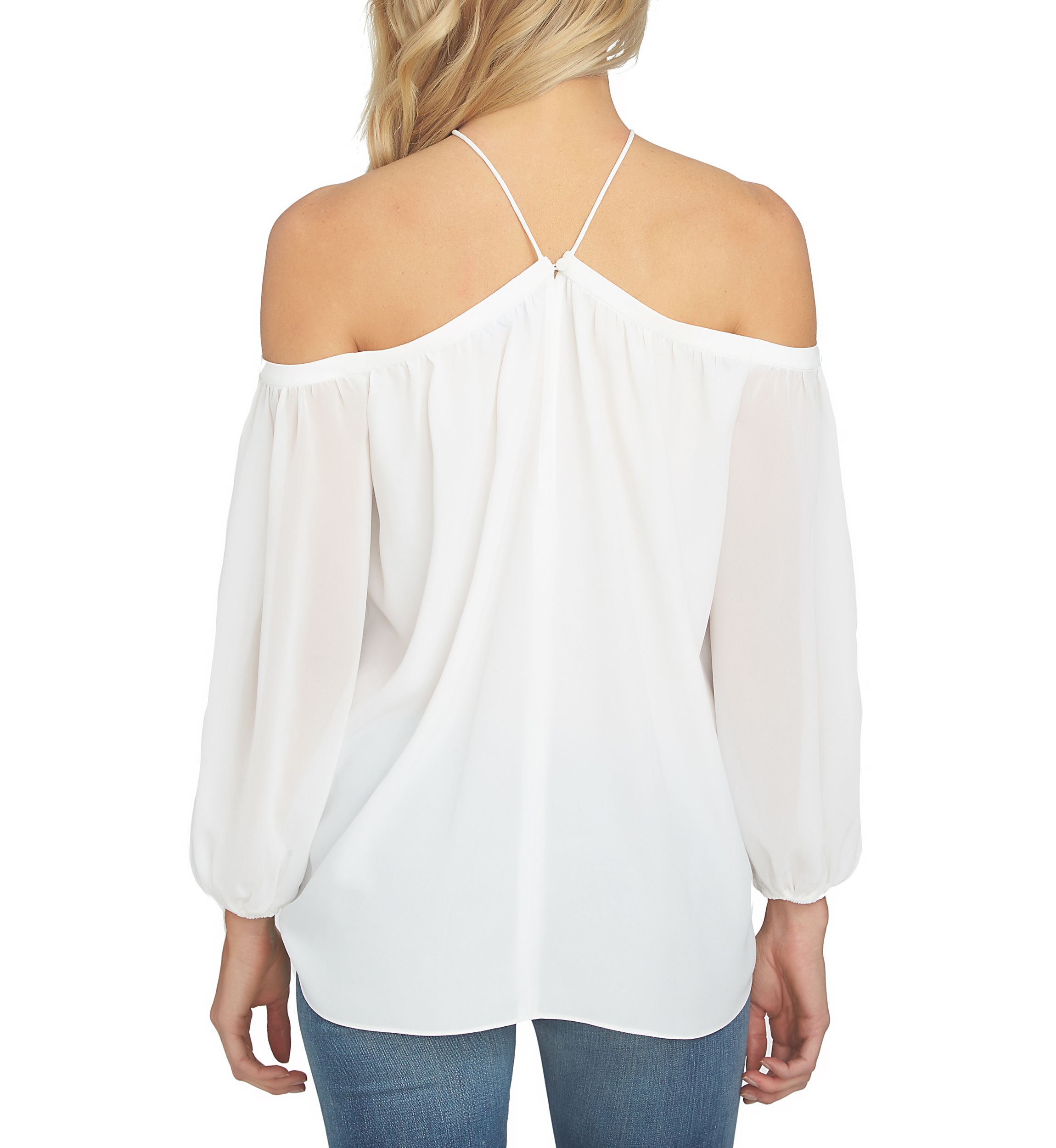 Womens Long Sleeve High Neck Blouse