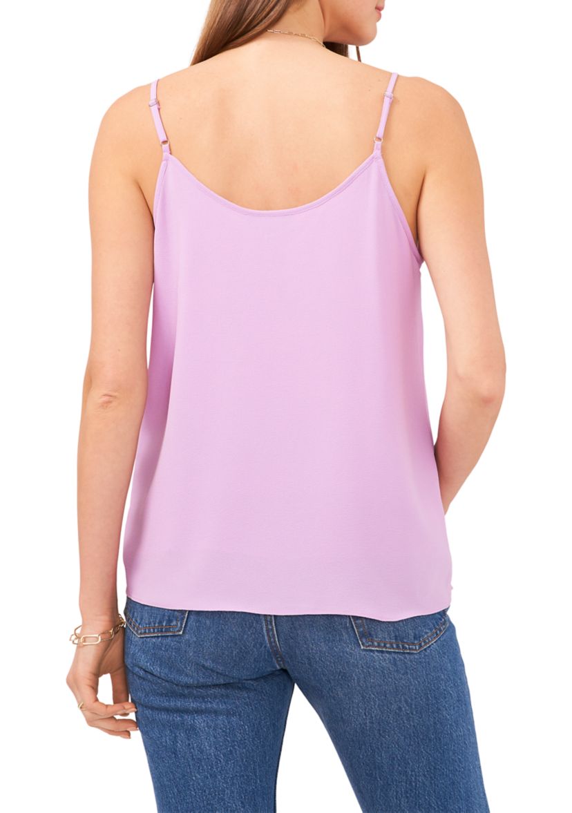 Womens Pintucked V-Neck Cami Top