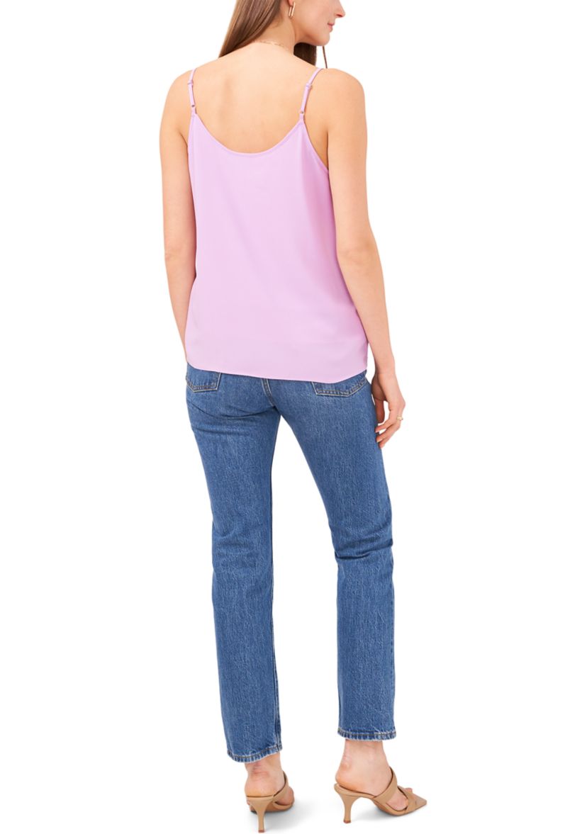 Womens Pintucked V-Neck Cami Top