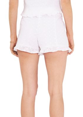 Women's Stitch Front Ruffle Shorts