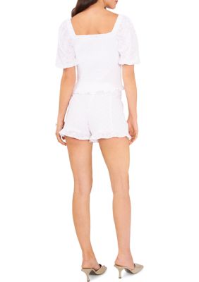 Women's Stitch Front Ruffle Shorts