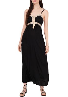 Women's Crochet Trim Maxi Dress