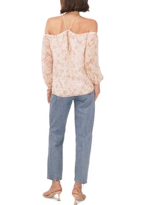 Women's Off the Shoulder Floral Blouse