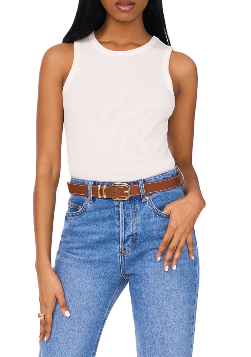 Womens Tank with Vertical Back Cutout