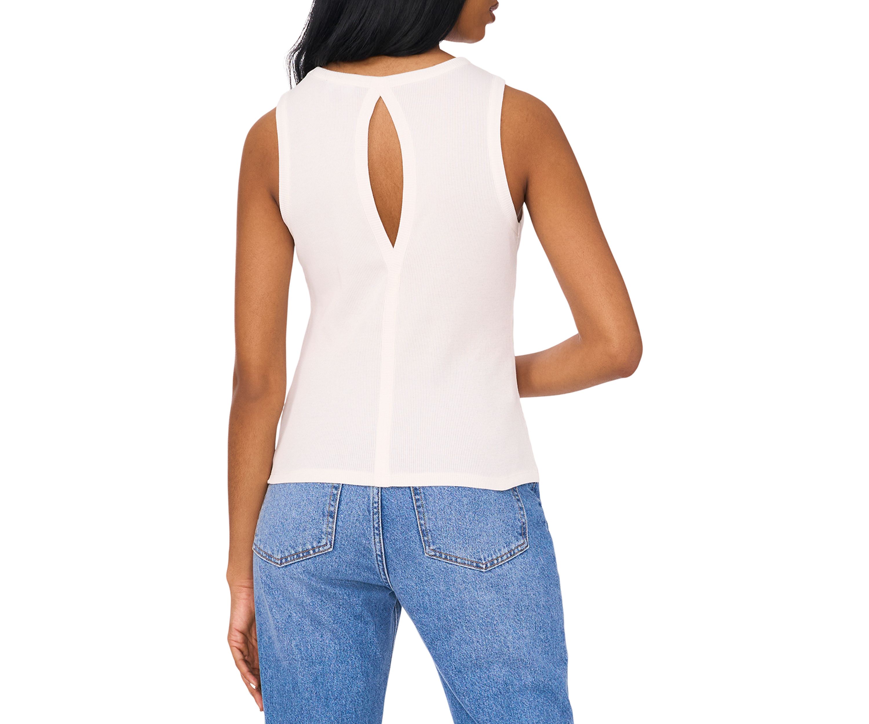 Womens Tank with Vertical Back Cutout