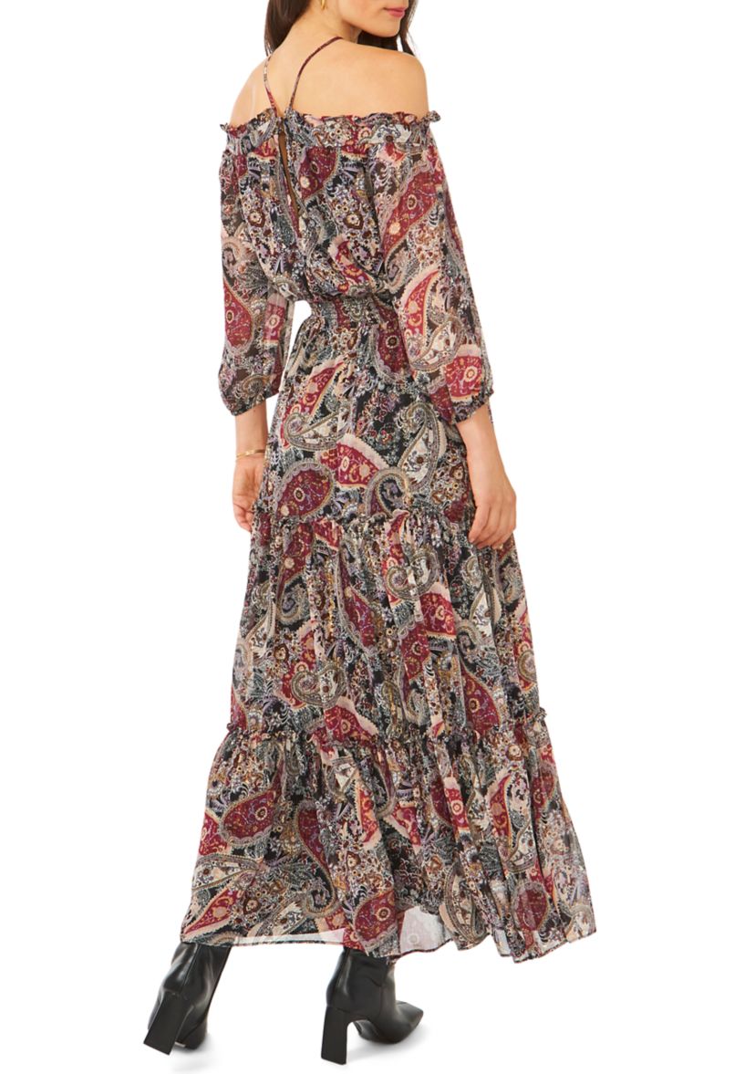 Womens Halter Maxi Dress with Smocked Waist