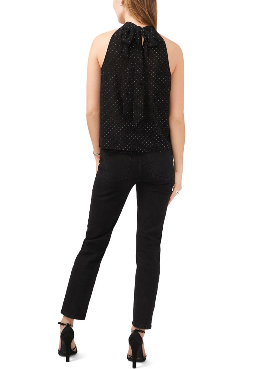 Womens Tie Back Nailhead Halter Top