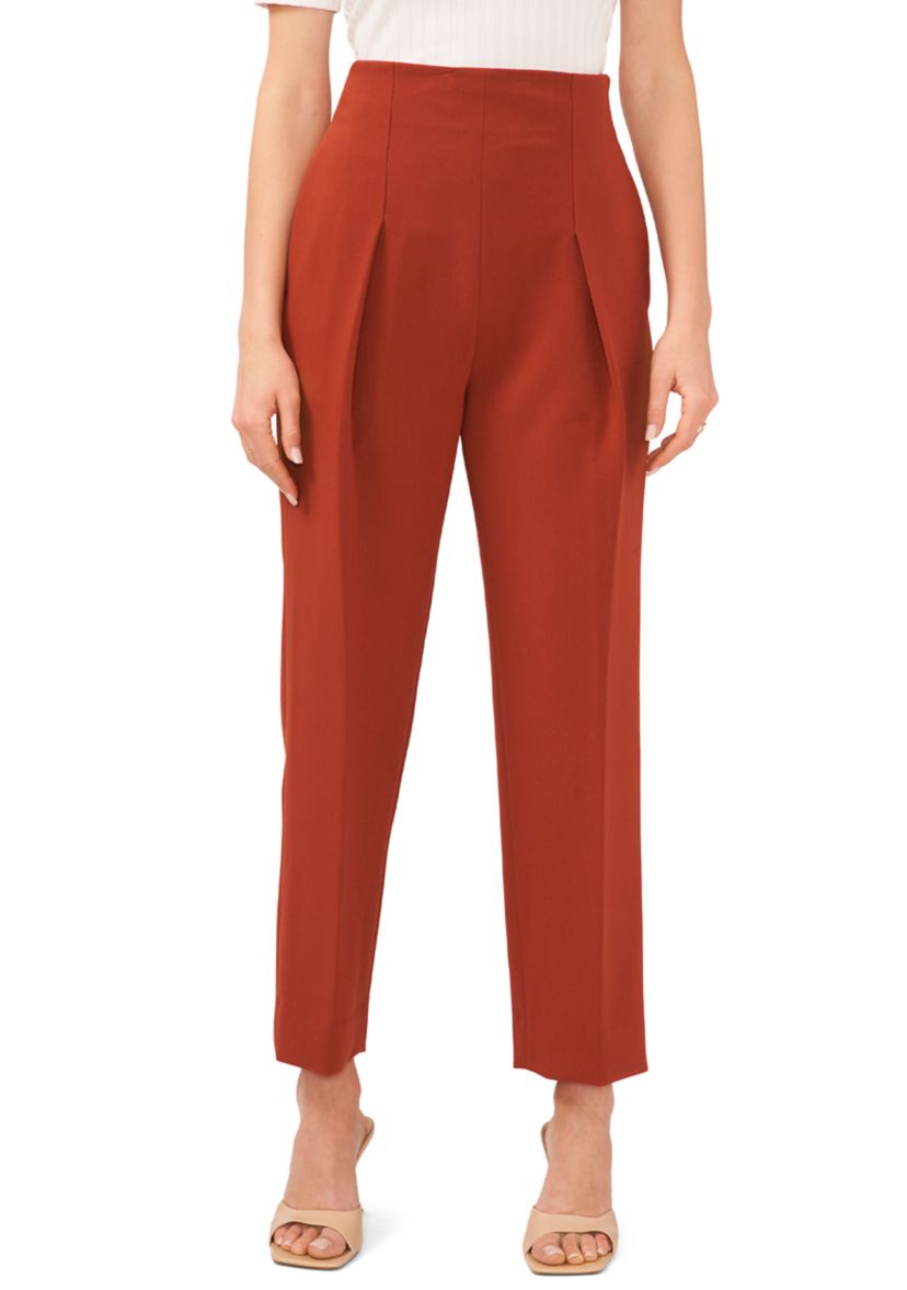 Womens Wide Leg Pleated Trousers 