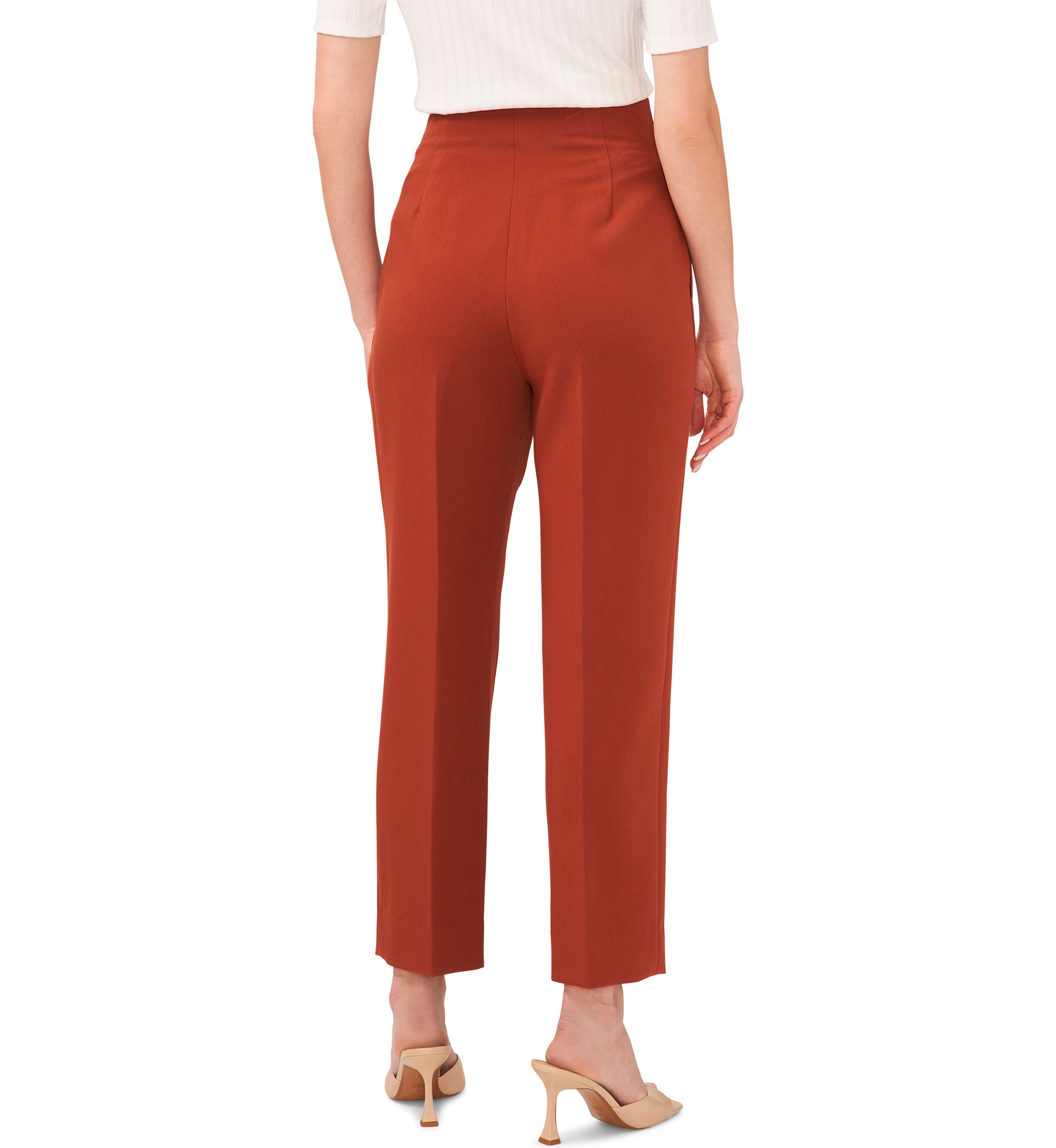 Womens Wide Leg Pleated Trousers 