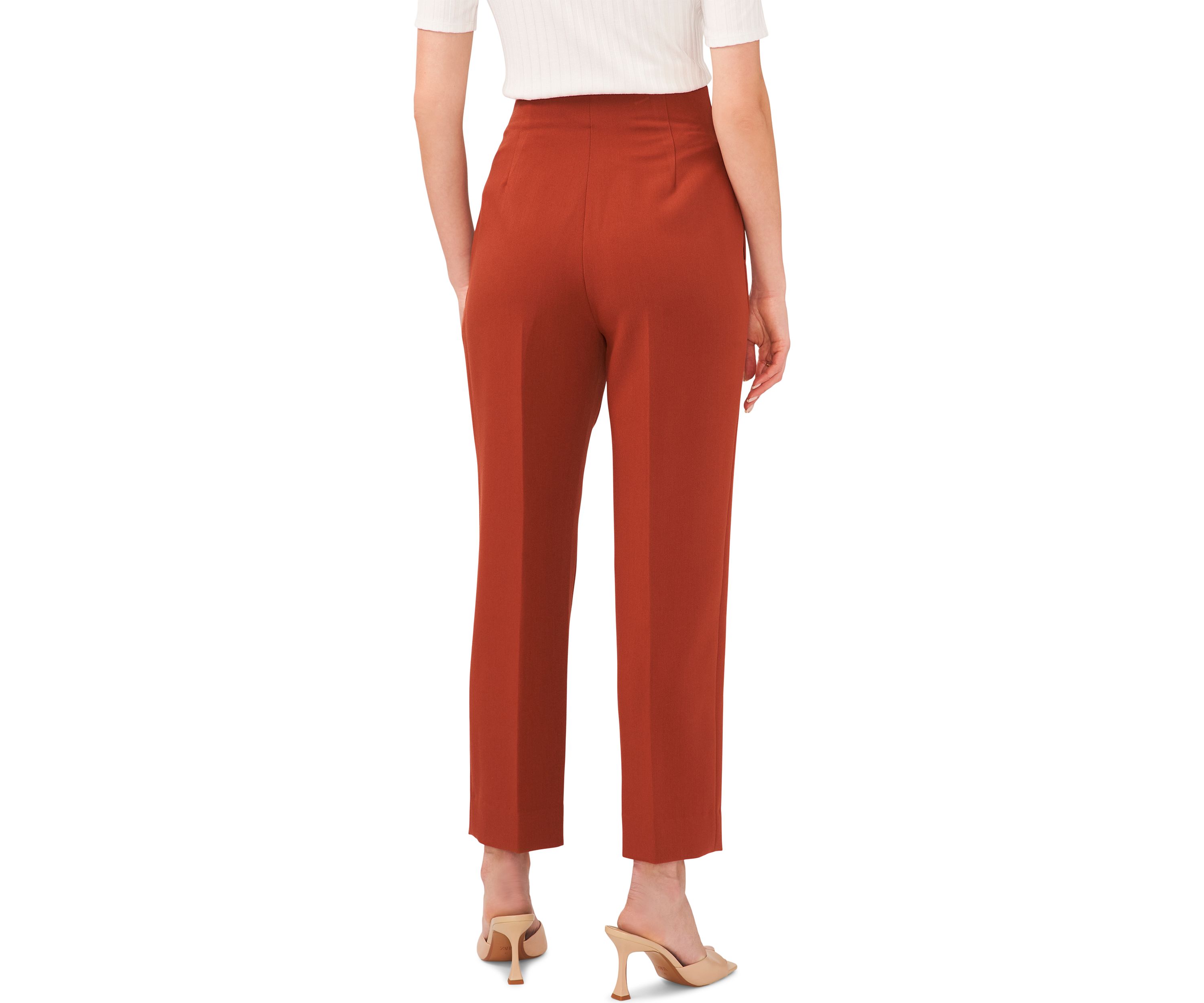Womens Wide Leg Pleated Trousers 