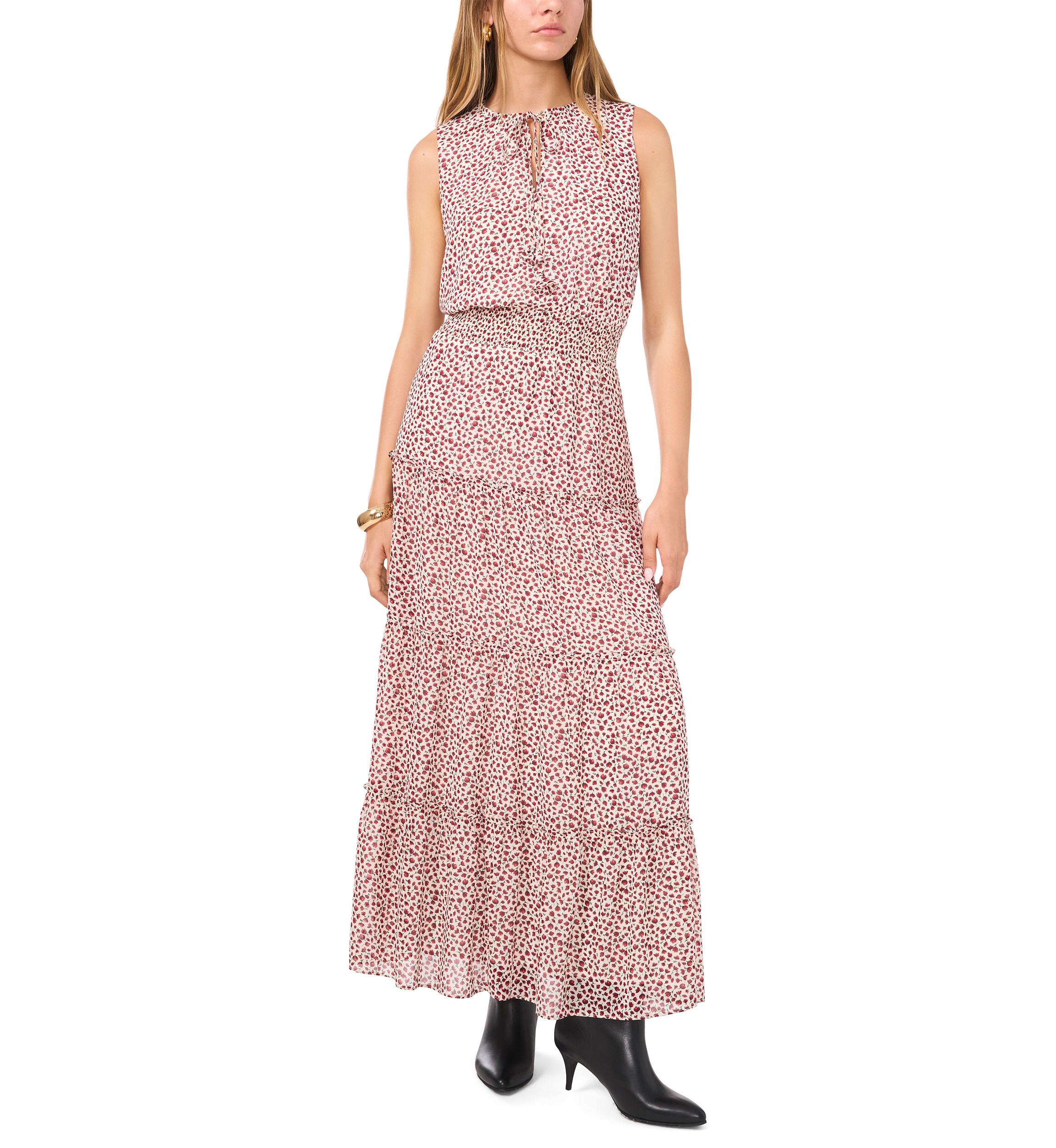 maxi dresses at belk Maison Tara Women's V-Neck Chiffon Maxi Dress