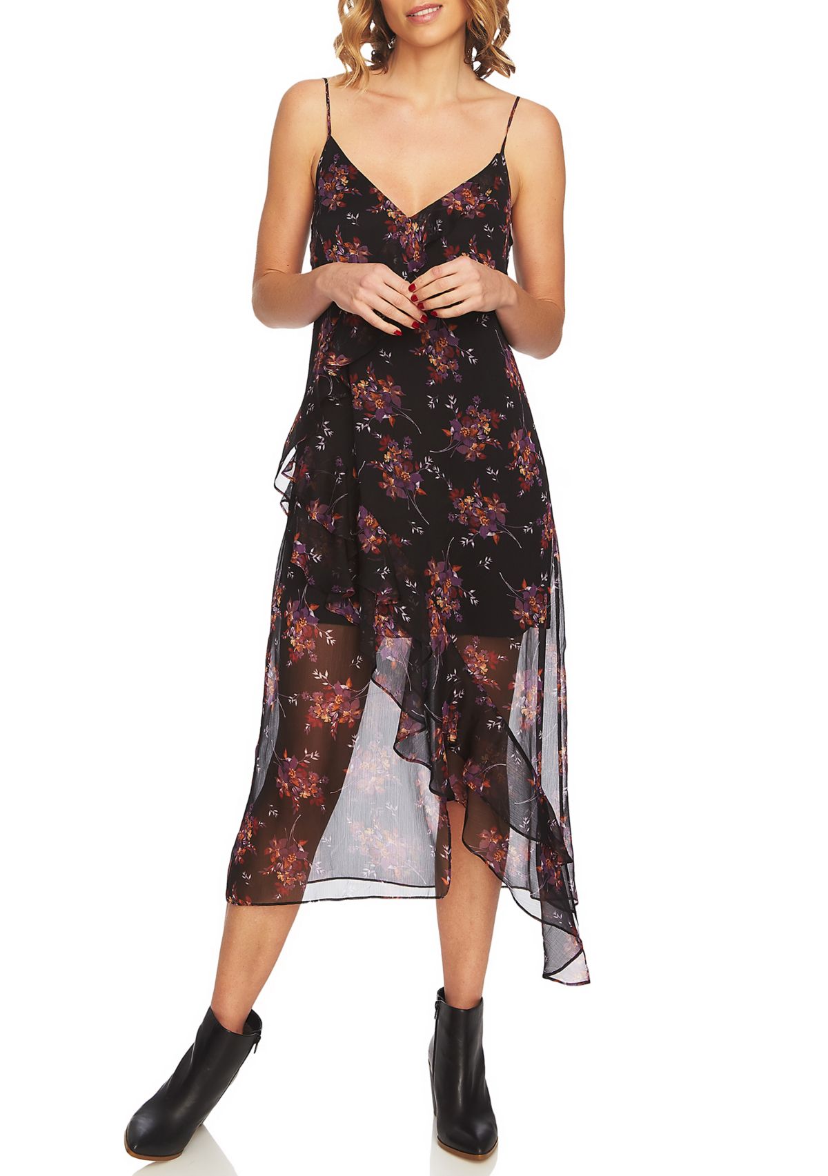 Wildflower Ruffle Slip Dress