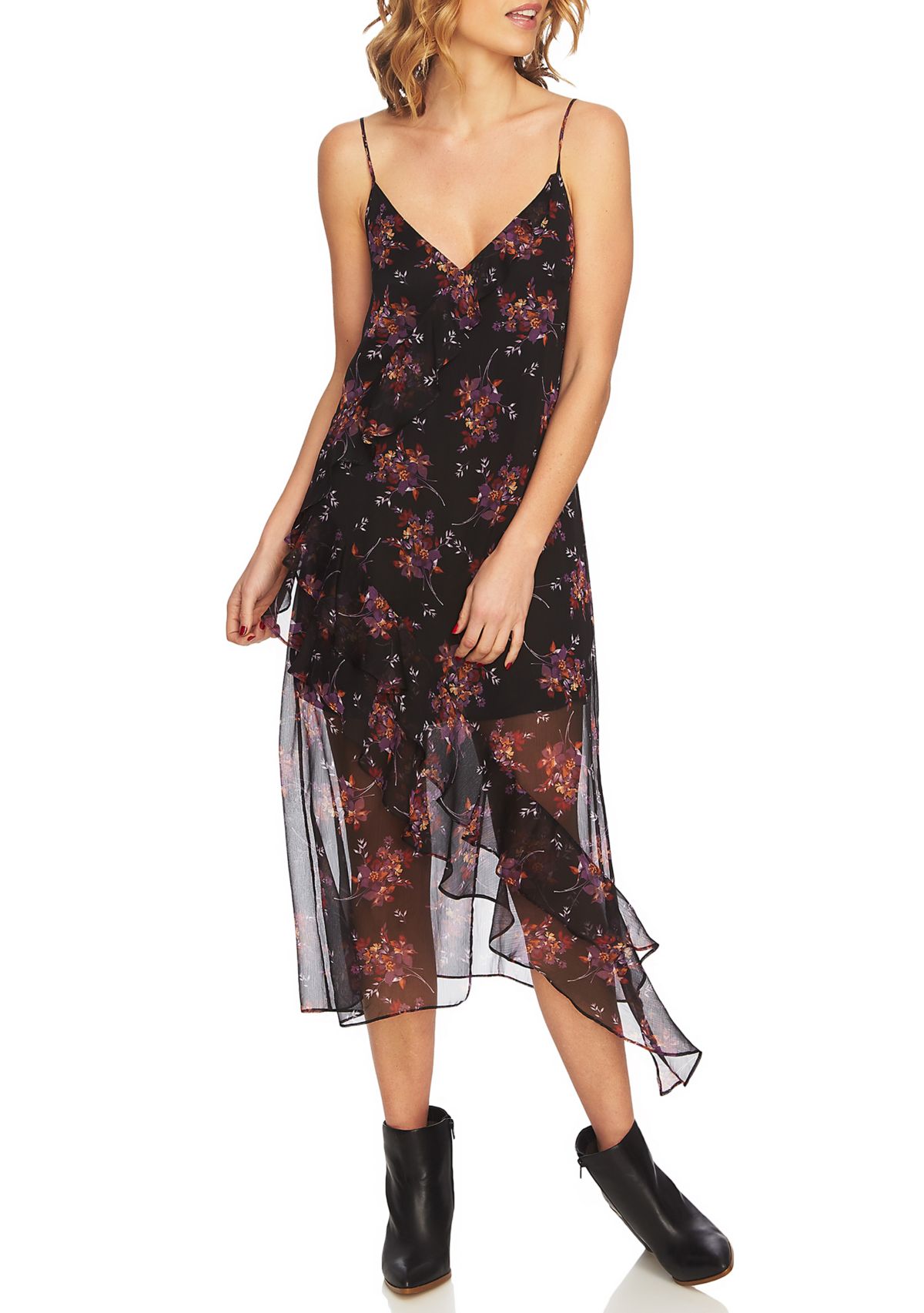 Wildflower Ruffle Slip Dress
