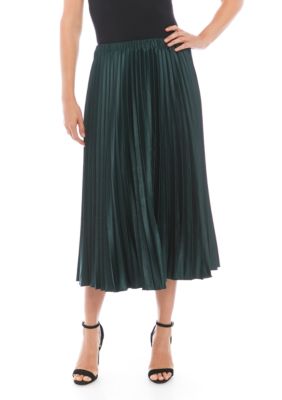 1. State Matte Satin Pleat Midi Skirt | belk