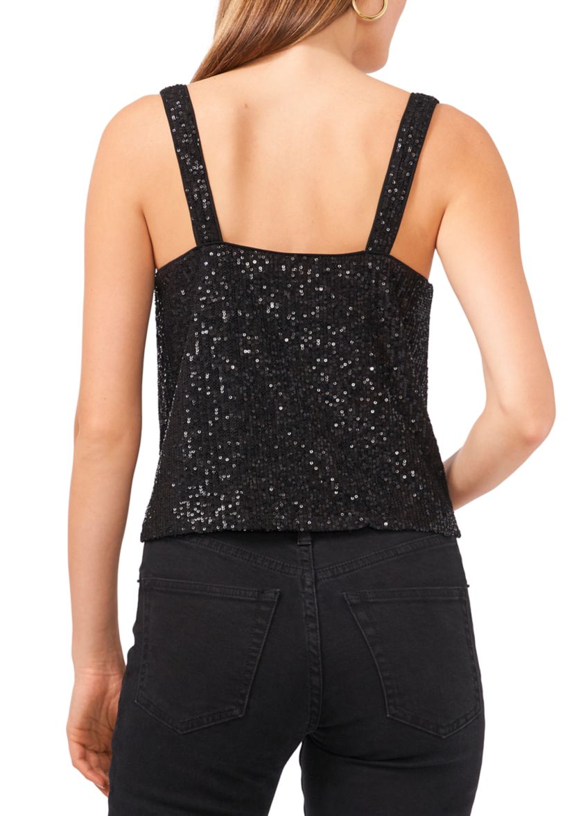 Womens Wide Strap Drape Neck Tank