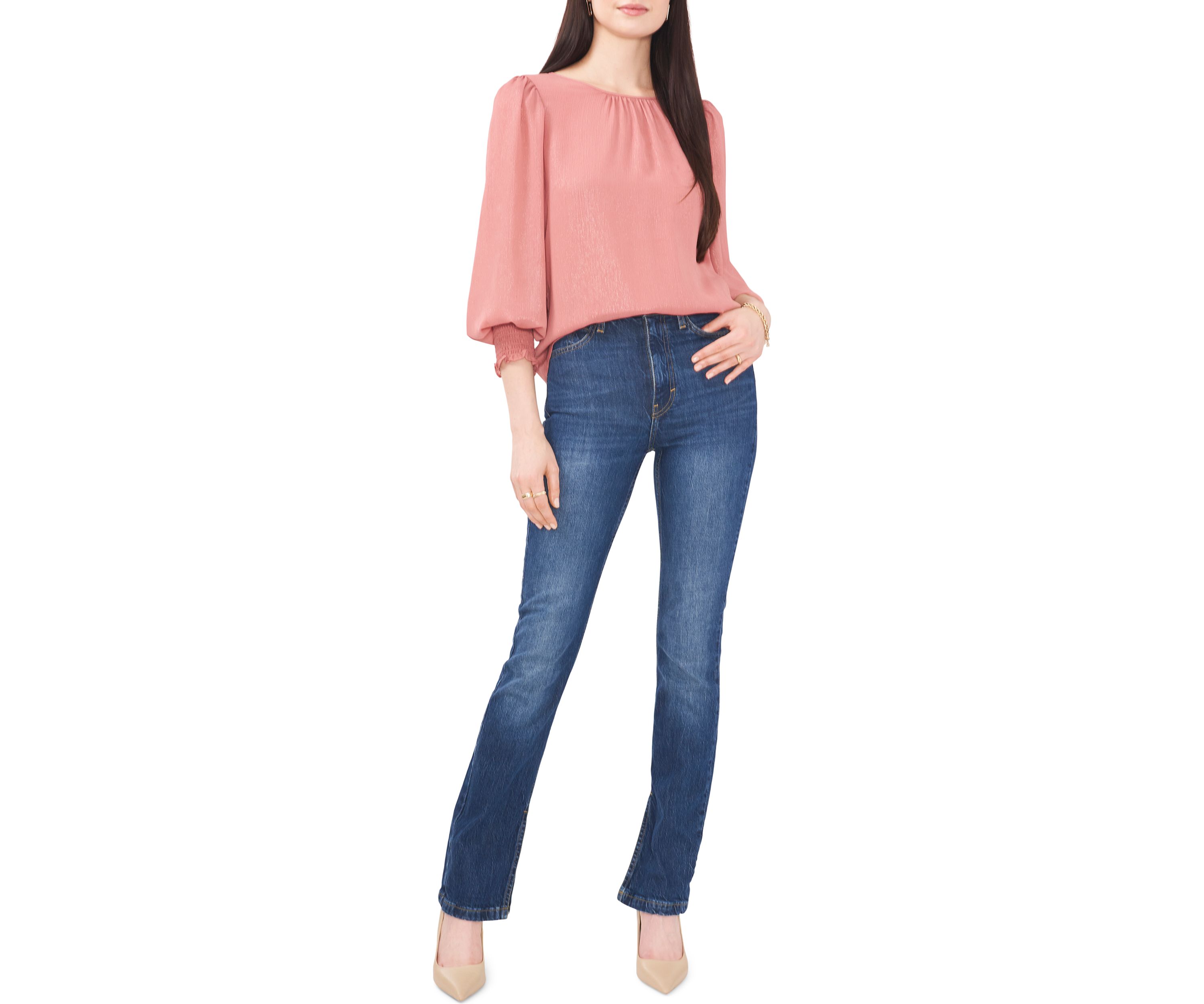 Womens Balloon Sleeve Top 