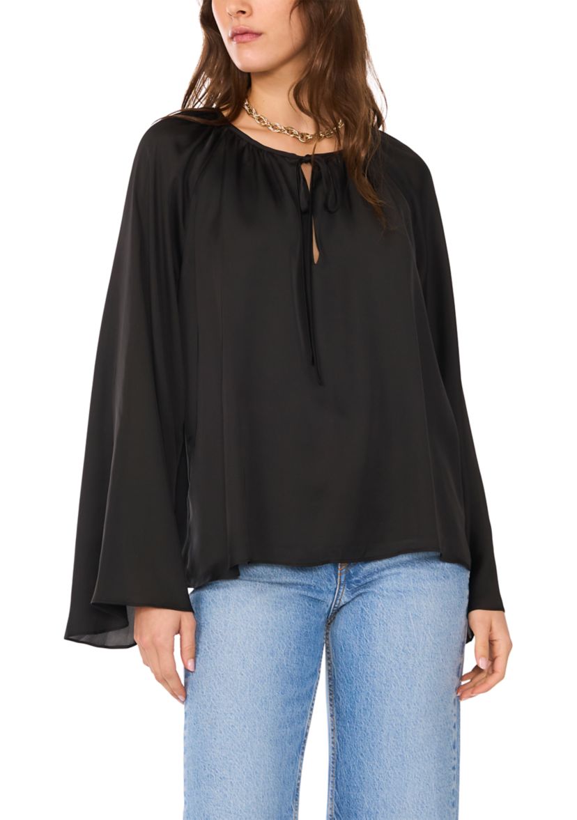Womens Flutter Sleeve Blouse