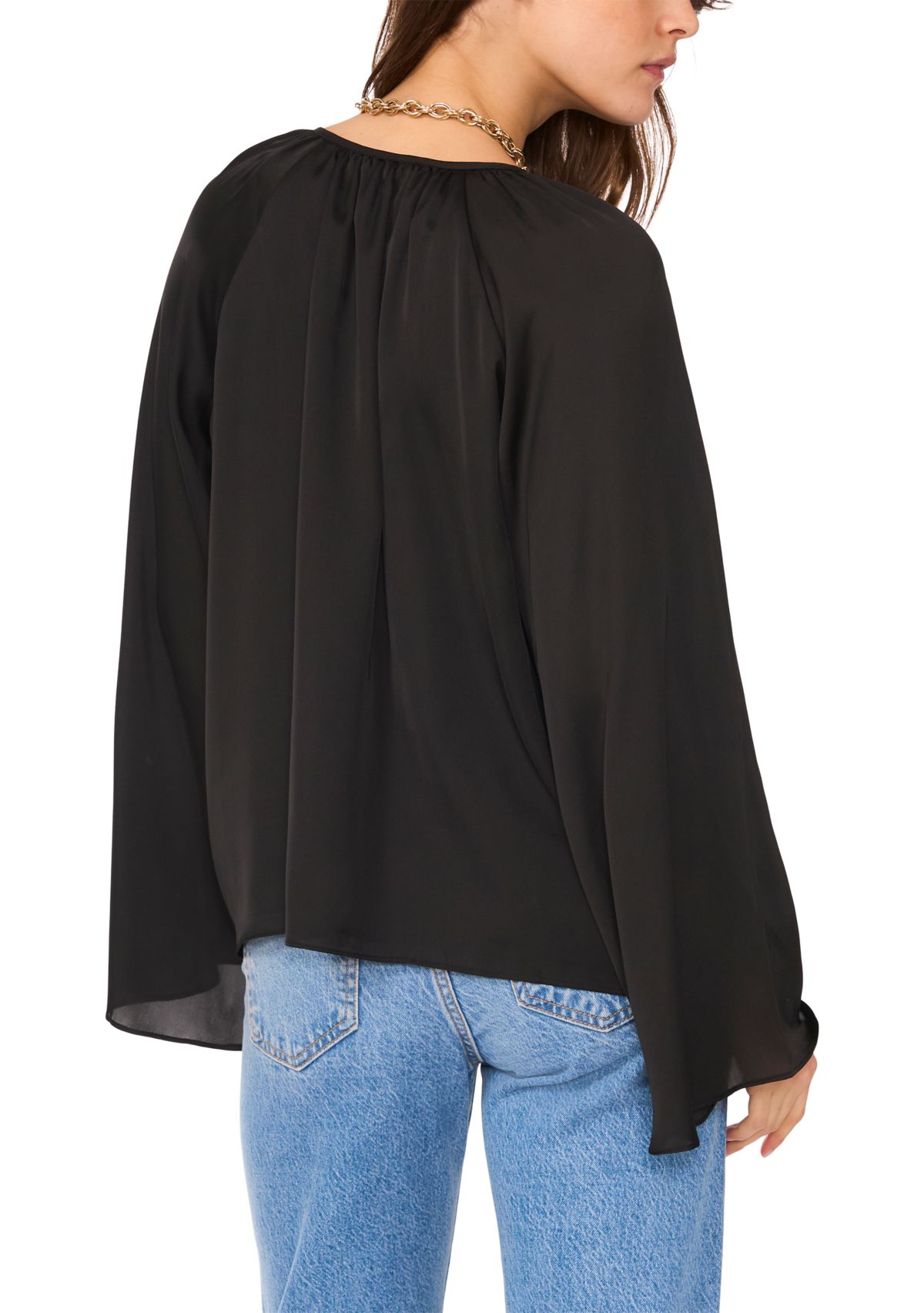 Womens Flutter Sleeve Blouse