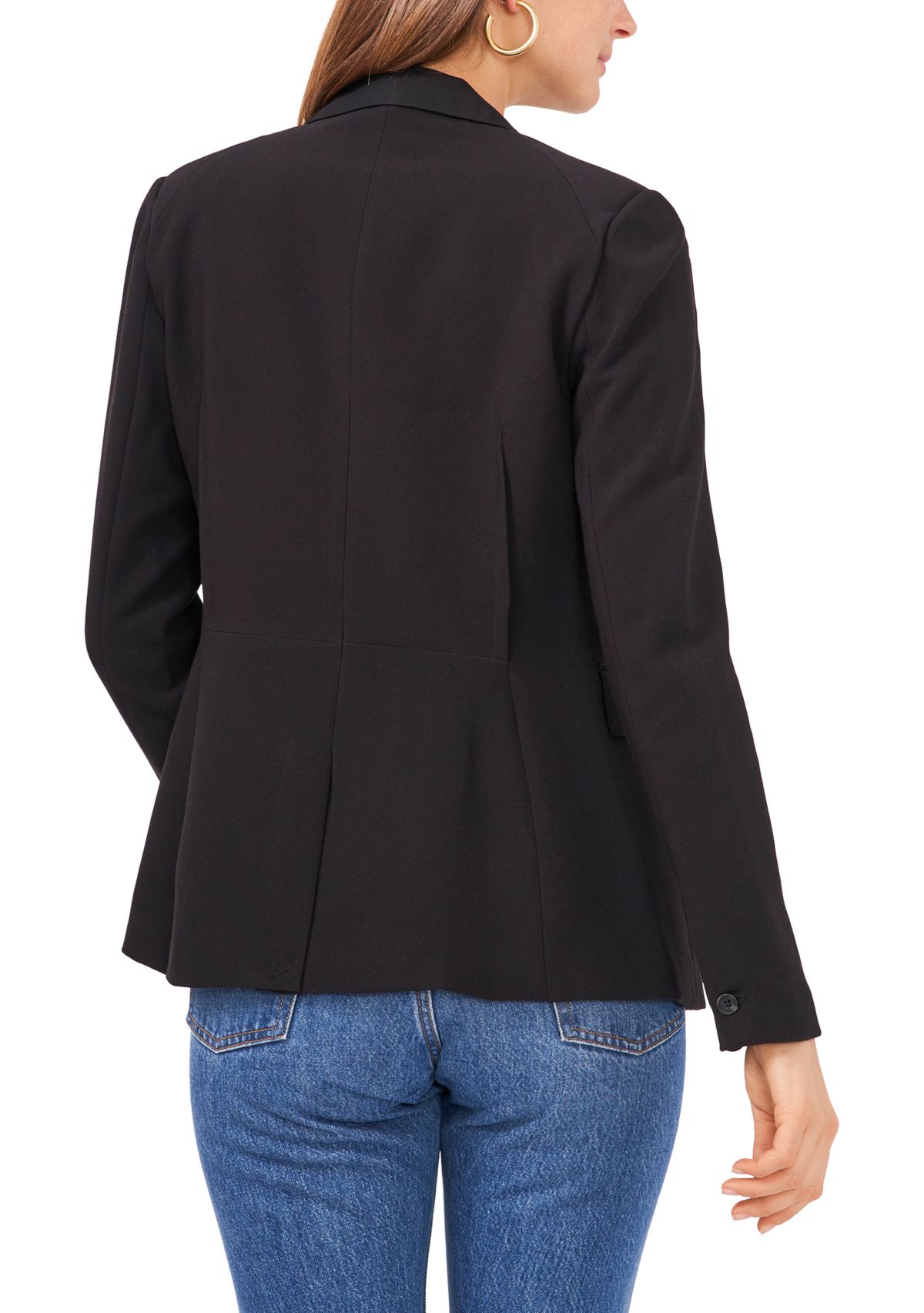 Womens Classic Crepe One Button Blazer