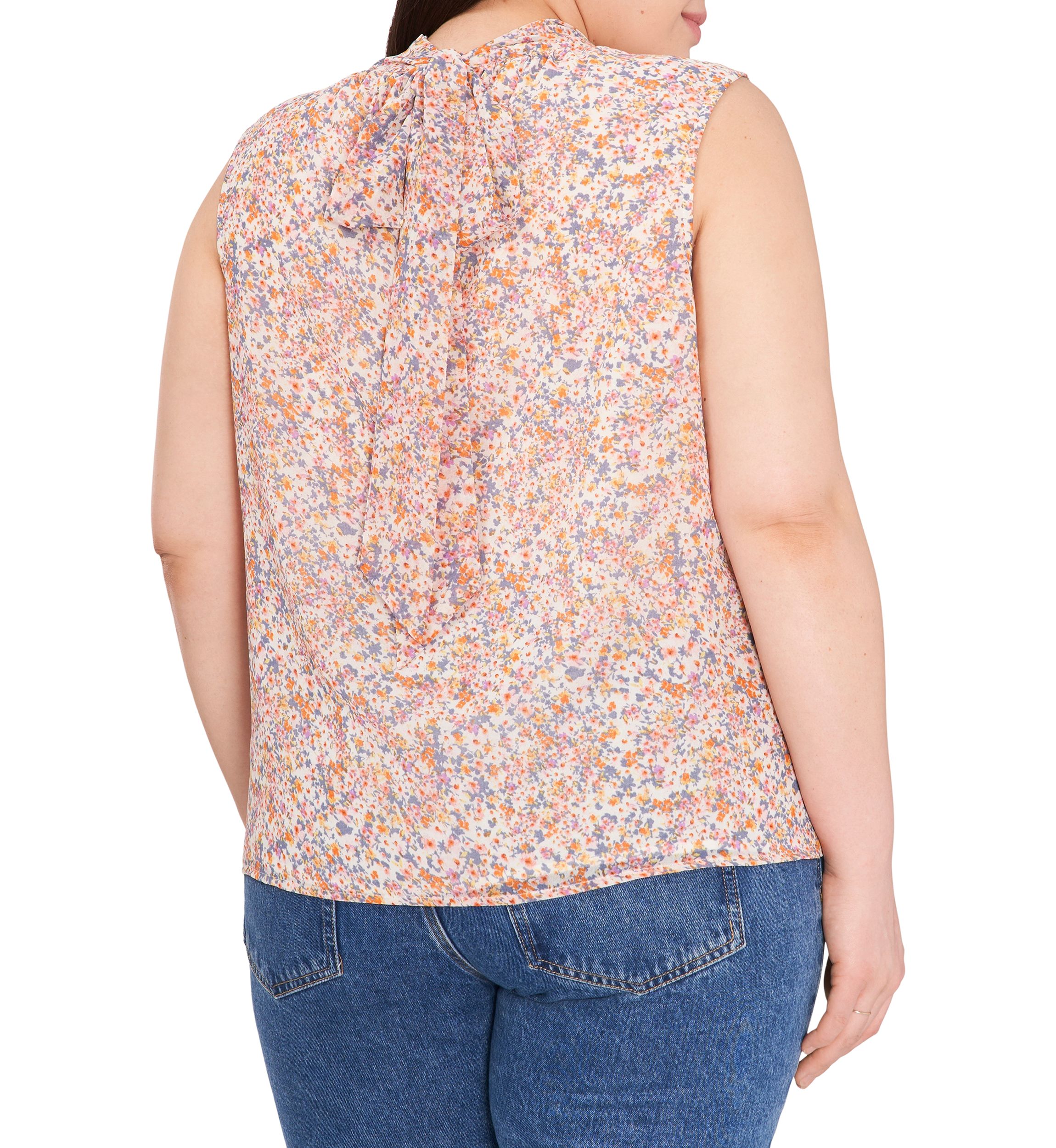 Plus Size Mock Neck Floral Top 