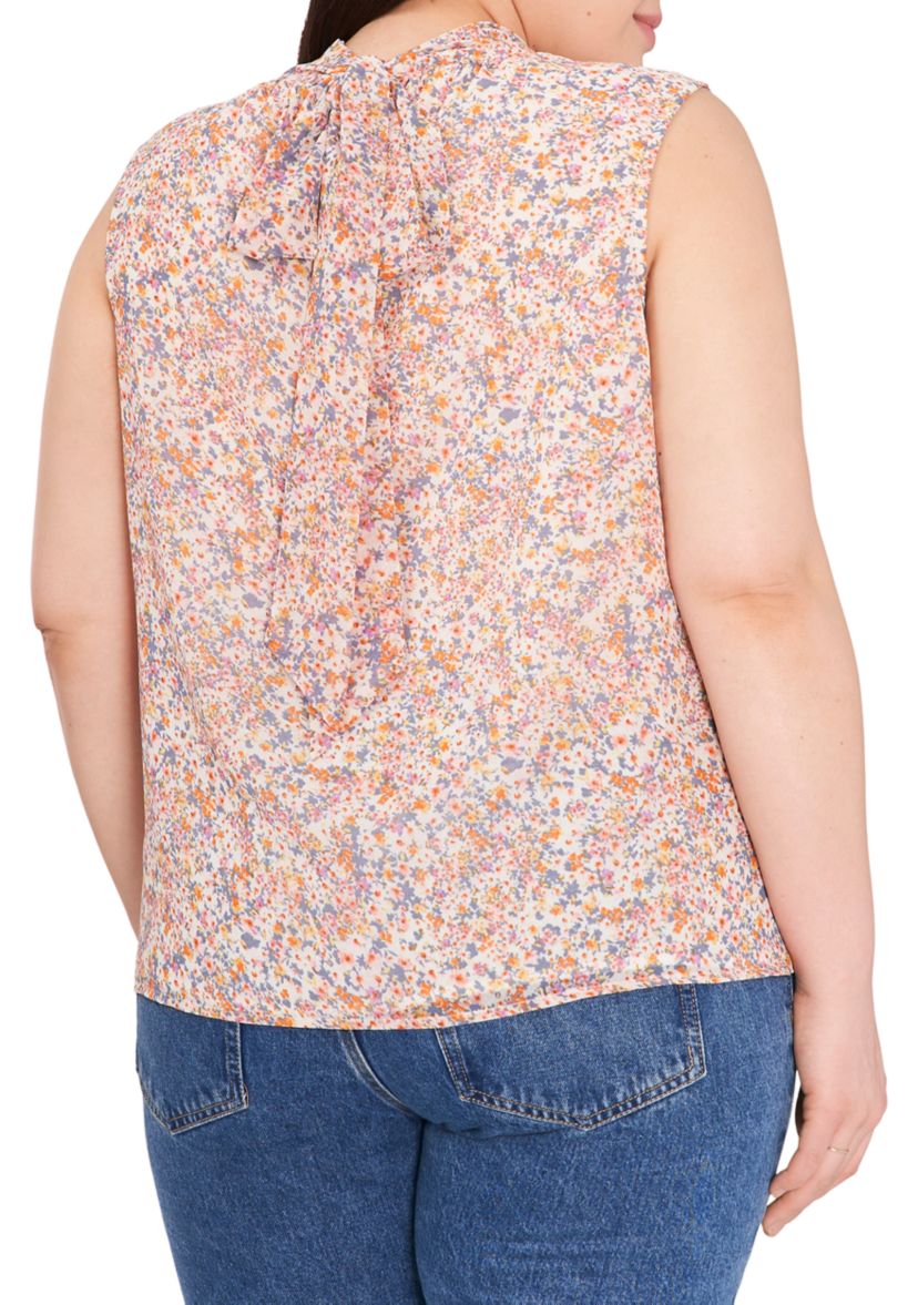 Plus Size Mock Neck Floral Top 