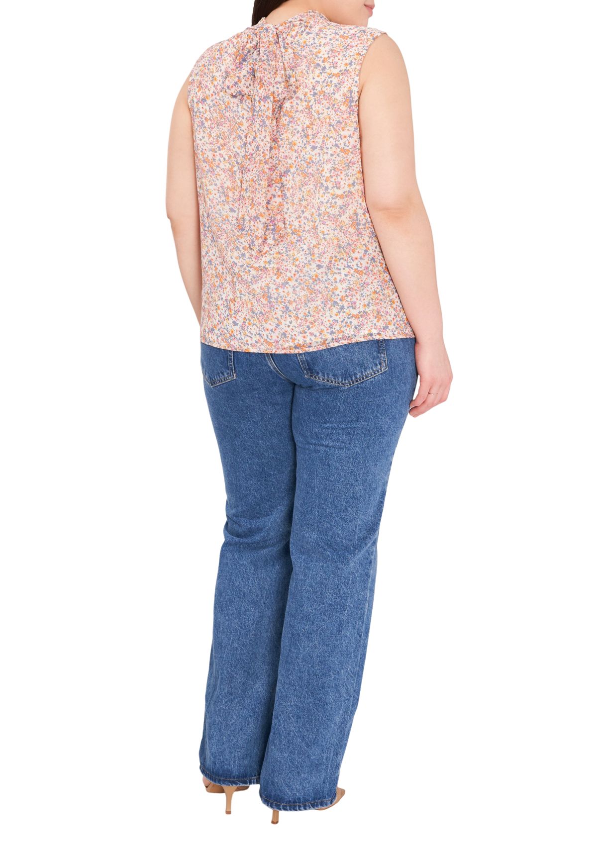 Plus Size Mock Neck Floral Top 